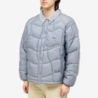 Dime Men's Wave Puffer Jacket in Silver Grey