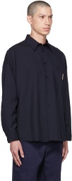 Marni Navy Wool Shirt