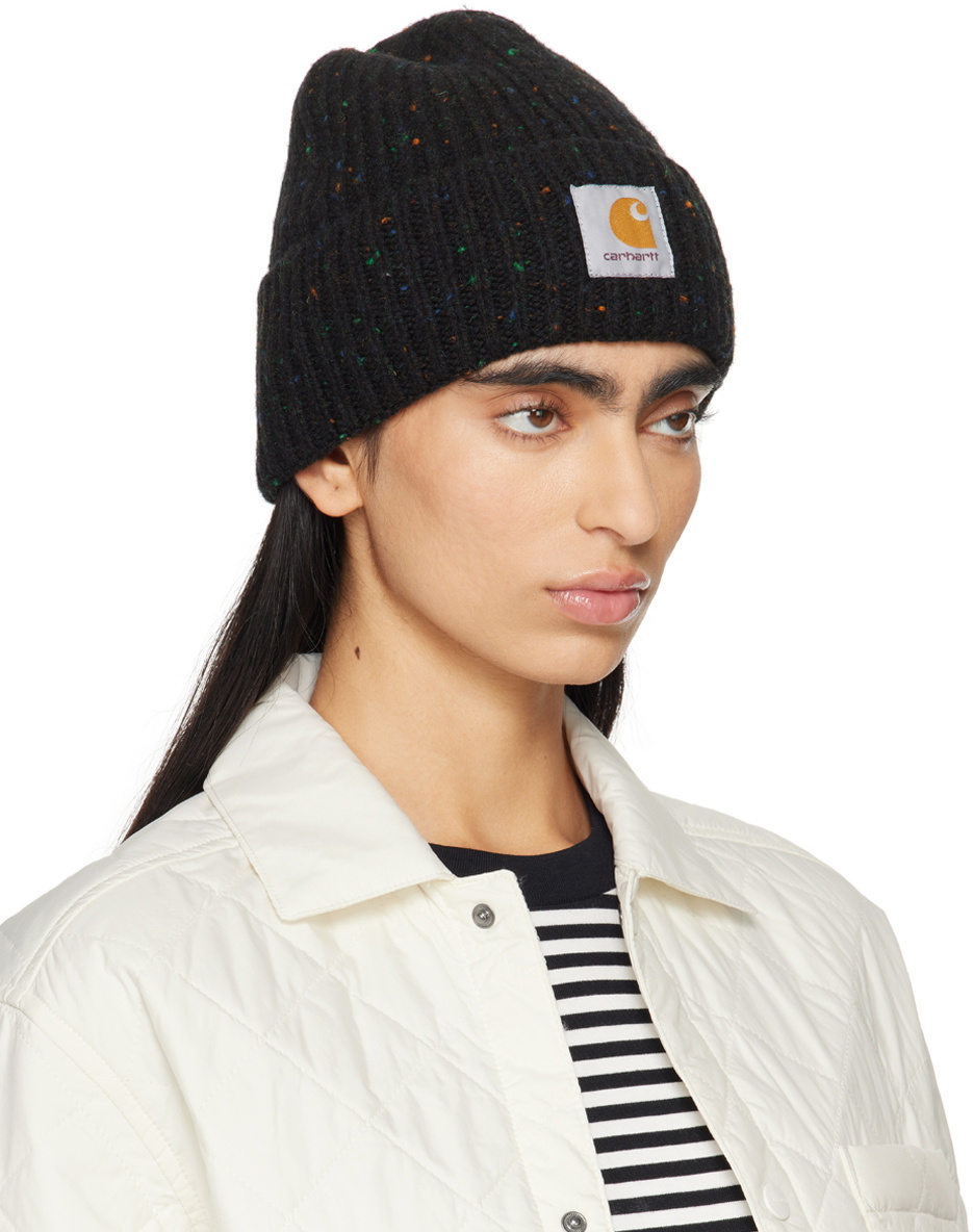 Carhartt Work In Progress Black Anglistic Beanie