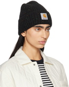 Carhartt Work In Progress Black Anglistic Beanie