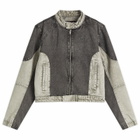 Air Jordan Women's W Moto Jacket in Black/Flat Pewter/Iron Grey