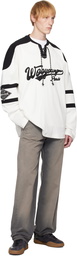 WOOYOUNGMI White Long Sleeve Rugby T-shirt
