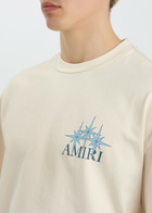 Amiri Starburst Logo-print Cotton T-shirt Ivory