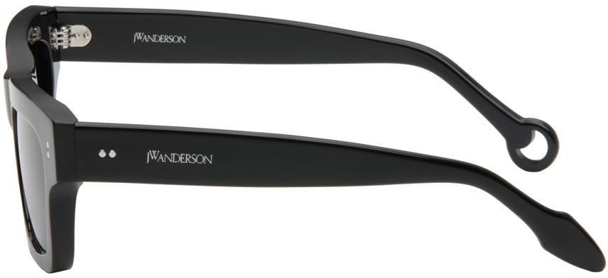 JW Anderson SSENSE Exclusive Black Rectangle Sunglasses