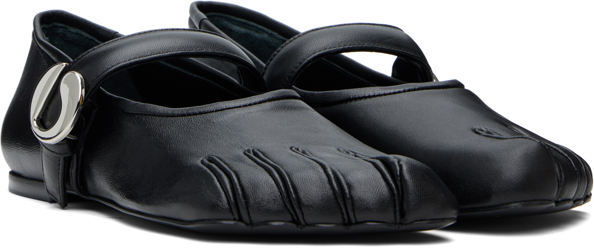 Coperni Black Five-Toe Ballerina Belt Loafers