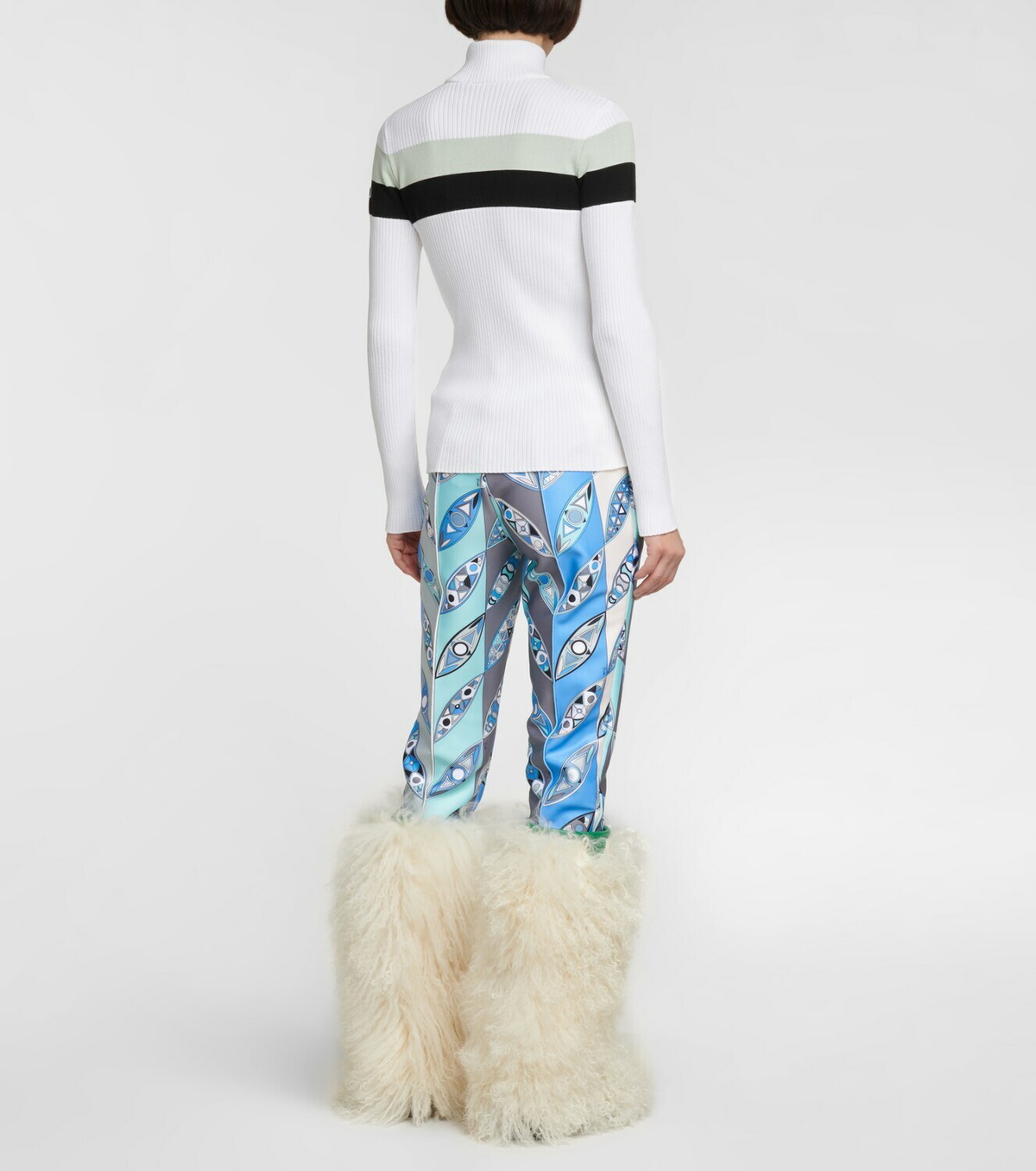 Emilio Pucci Fuchsia Wool Sweater with Lace Panel