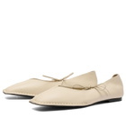 ALOHAS Women's Sway Leather Ballet Flats in Cream