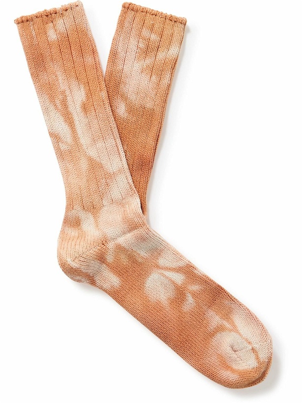 Photo: Anonymous Ism - Ribbed Tie-Dyed Cotton-Blend Socks