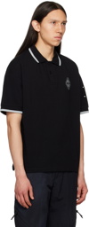A-COLD-WALL* Black Embroidered Polo