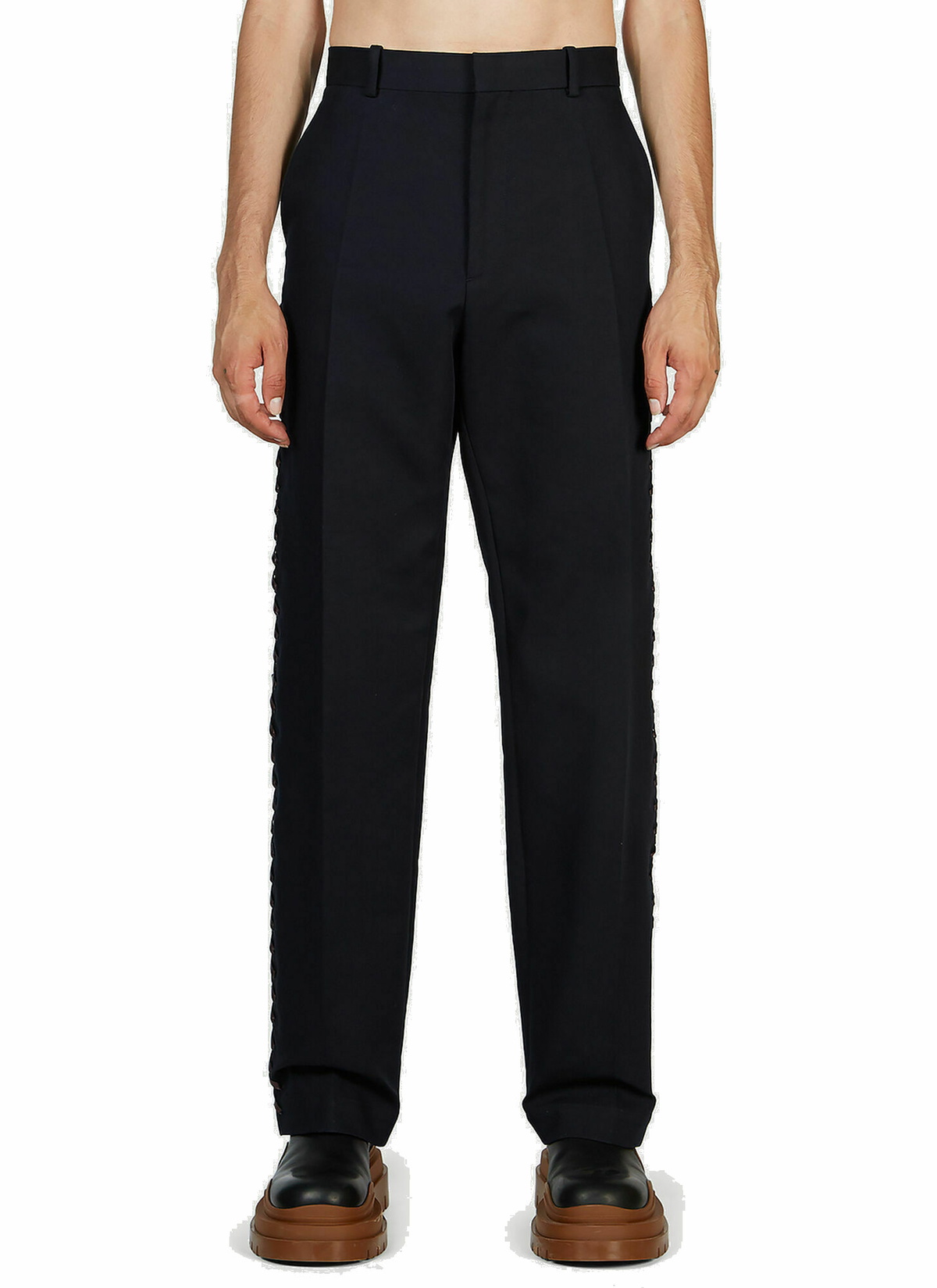 Bottega Veneta - Braided Pants in Navy Bottega Veneta