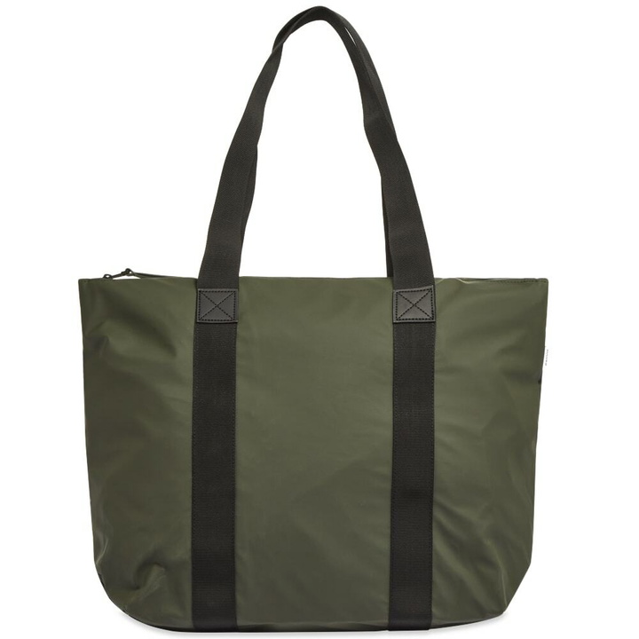 Photo: RAINS Men's Tote Bag Rush in Green