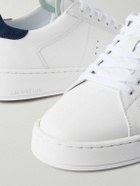 J.M. Weston - On Time Suede-Trimmed Leather Sneakers - White