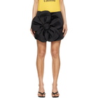 Marc Jacobs Black Satin Daisy Circle Miniskirt