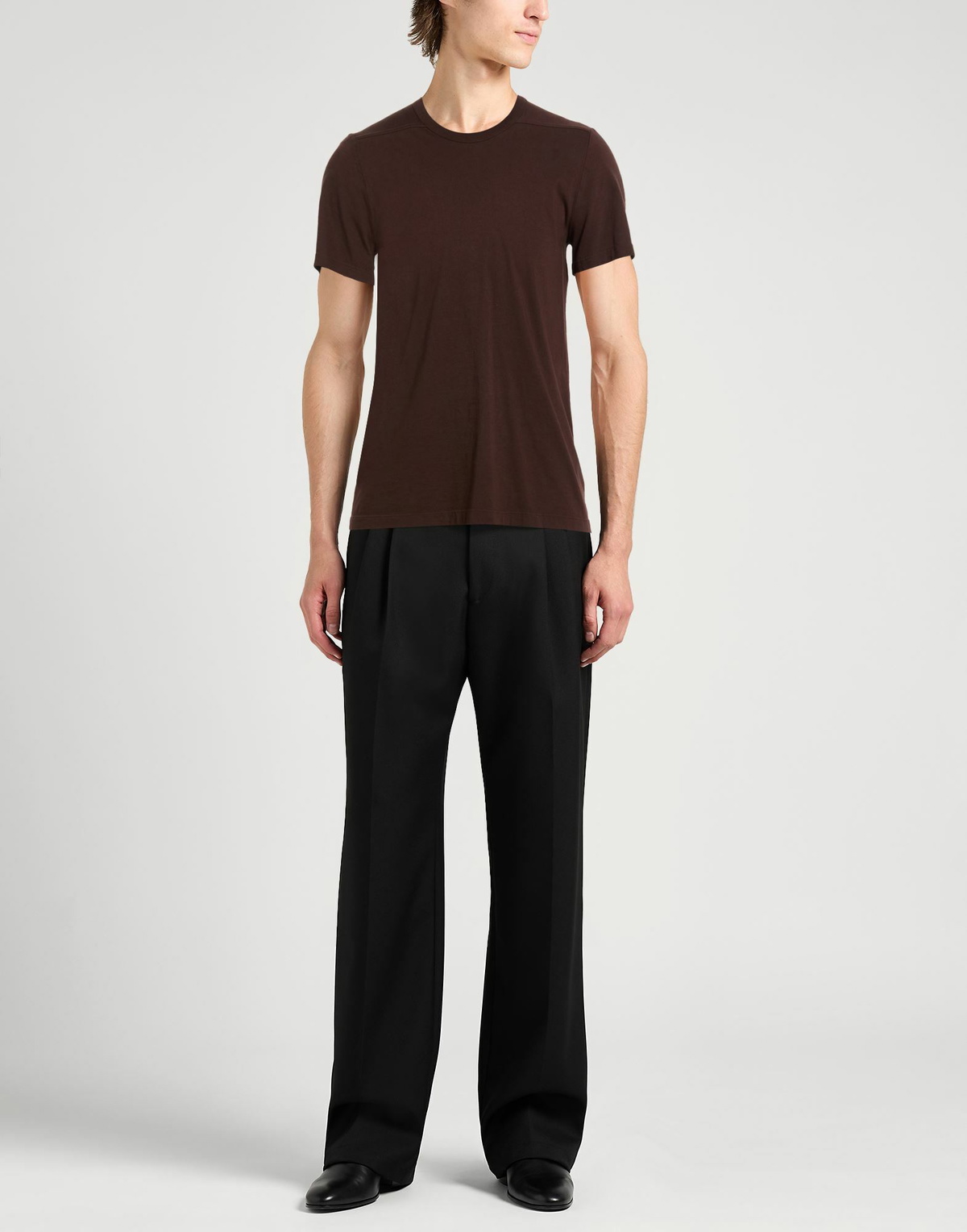 Rick Owens Mens T-shirt Chocolate in Brown