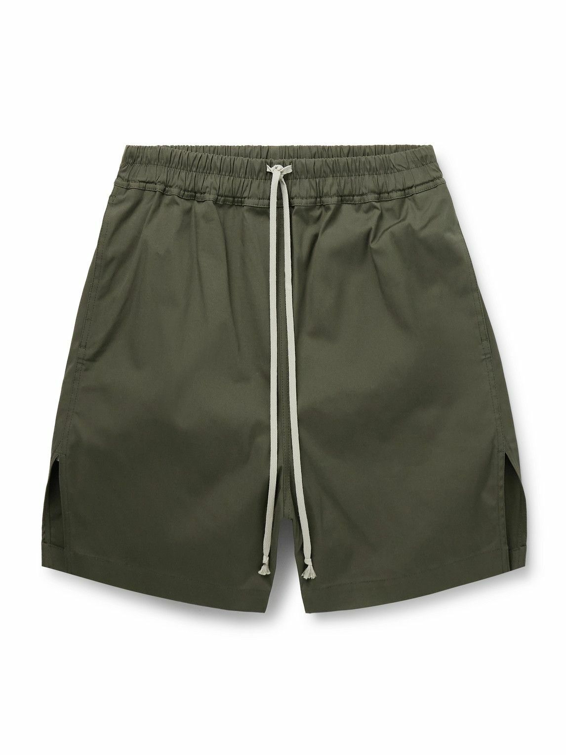 【関税＆送料込み】Rick Owens Leather Shorts With Drawstrin Rick Owens Black Basket Swinger Leather Shorts Rick Owens