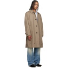MM6 Maison Margiela Beige Single-Breasted Utility Coat