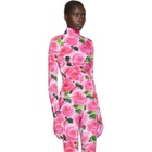 Richard Quinn Pink Floral Turtleneck