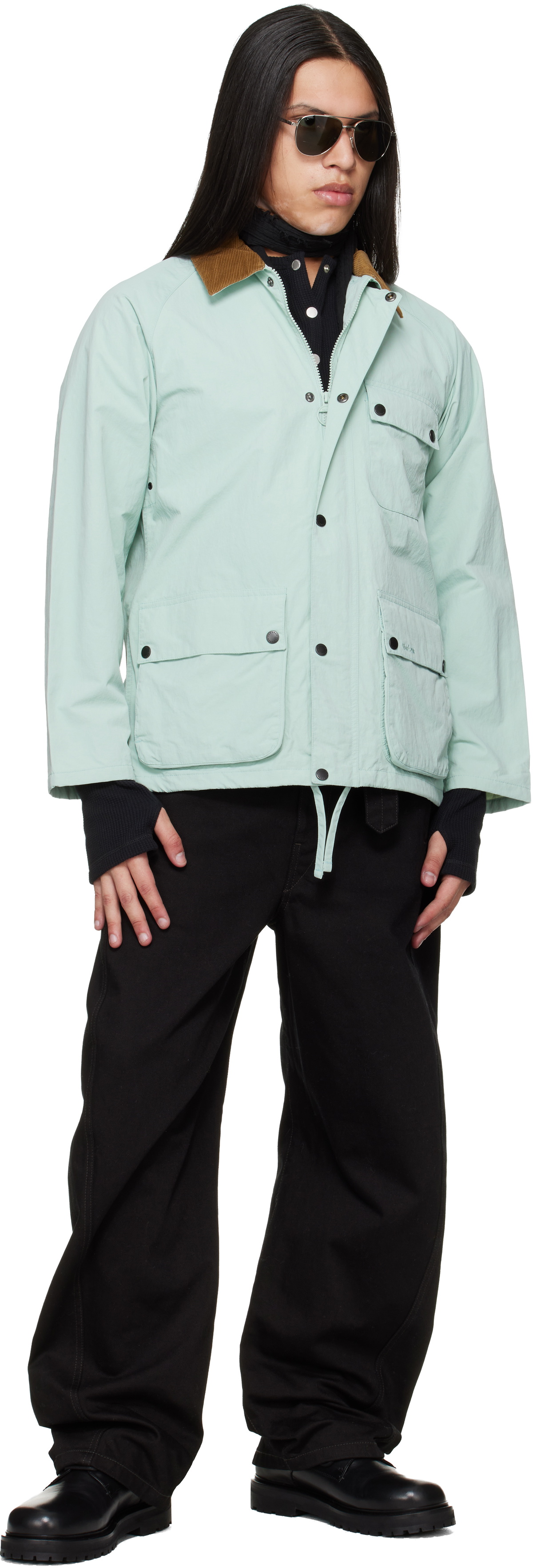 Barbour Blue Modified Solway Showerproof Jacket