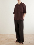 Margaret Howell - Camp-Collar Linen Shirt - Brown