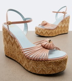 Valentino Garavani Cœur Royal leather espadrille wedges