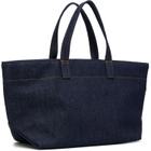 A.P.C. Navy Drummer Toile Small Tote