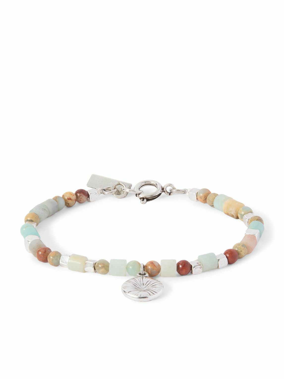 Marant - Silver-Tone and Jasper Beaded Bracelet - Green