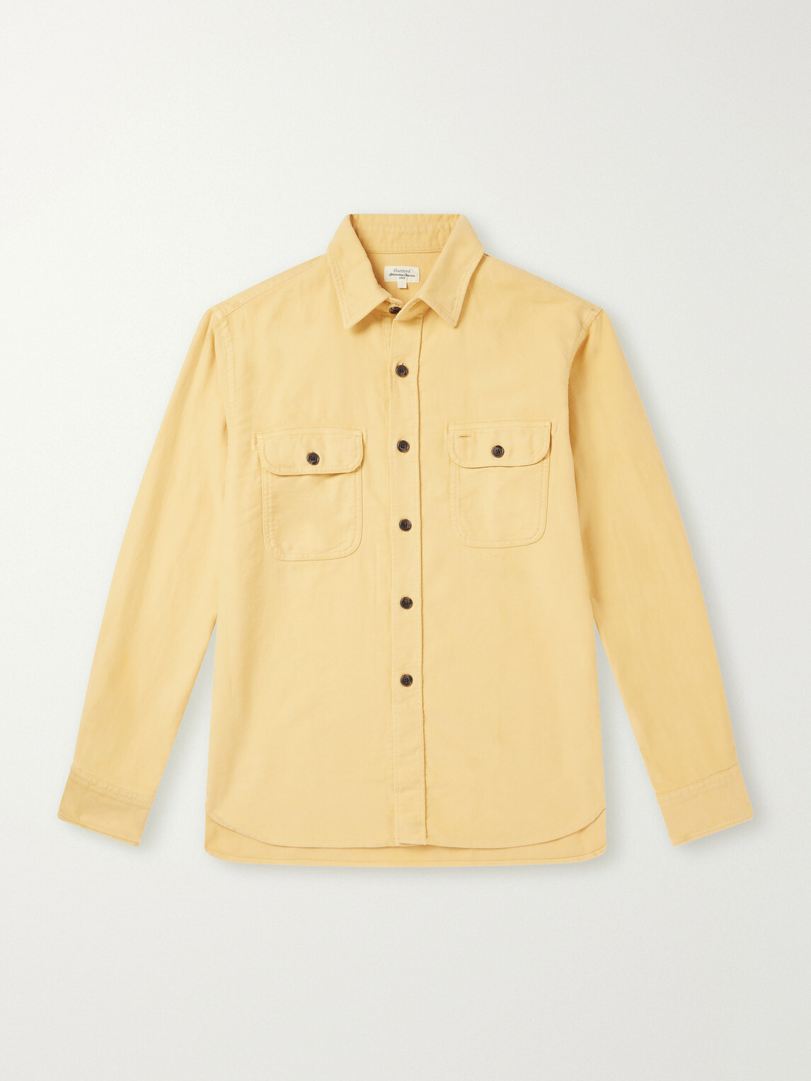 Hartford - Paco Cotton-Flannel Shirt - Yellow