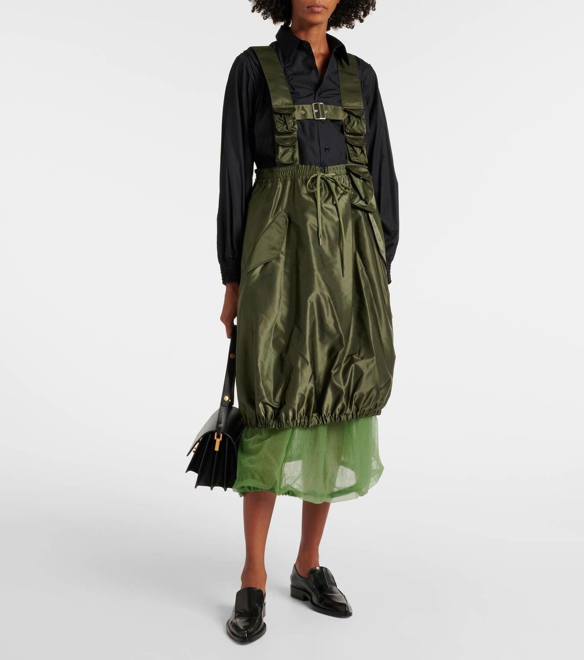 Noir Kei Ninomiya Tiered cargo dress
