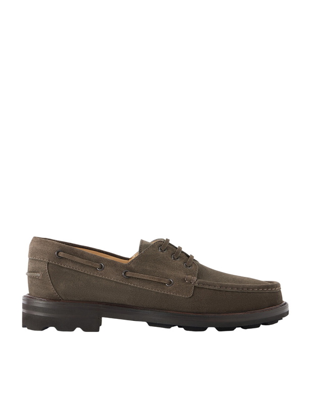 Photo: Brioni - Suede Boat Shoes - Brown