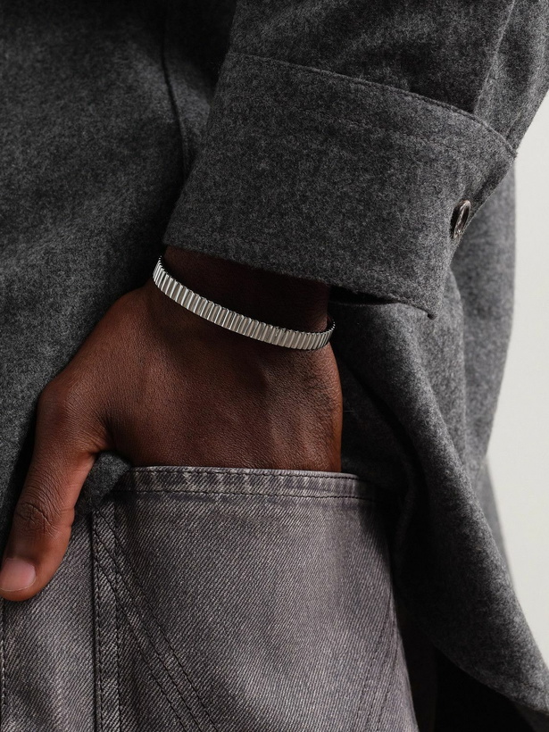 Photo: Mateo - Ridge Rhodium-Plated Cuff