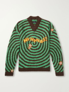 NAHMIAS - Embroidered Alpaca-Blend Crochet Sweater - Green