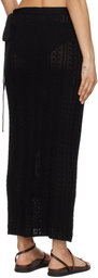 Holzweiler Black Kelp Crochet Maxi Skirt