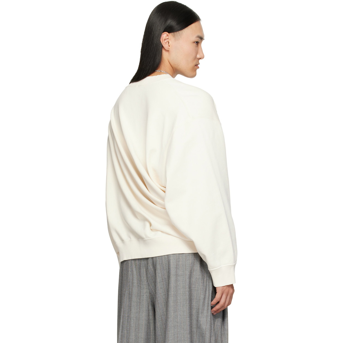Hed Mayner Off-White Asymmetric Sweatshirt