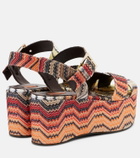 Missoni Julia Zigzag lamé platform sandals