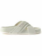 TOM FORD - Wicklow Perforated Suede Slides - Neutrals
