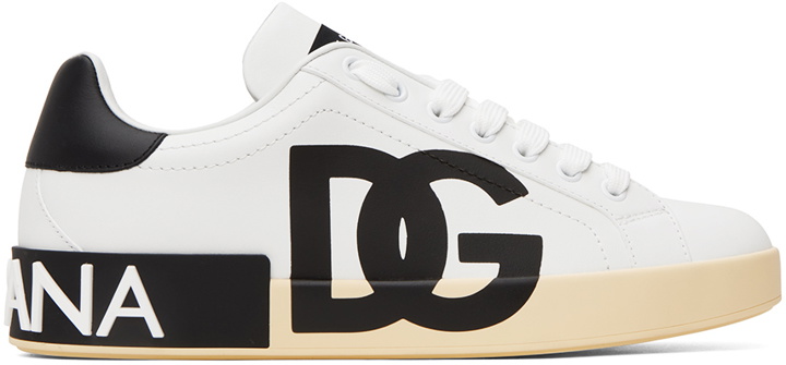 Photo: Dolce & Gabbana White Portofino Sneakers