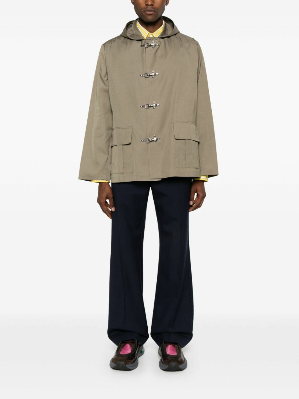 Labrum London Neutral Hooded Parka Coat