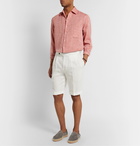 Loro Piana - Slim-Fit Pleated Linen Shorts - White