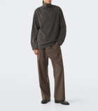 The Row Marcielo cotton half-zip top