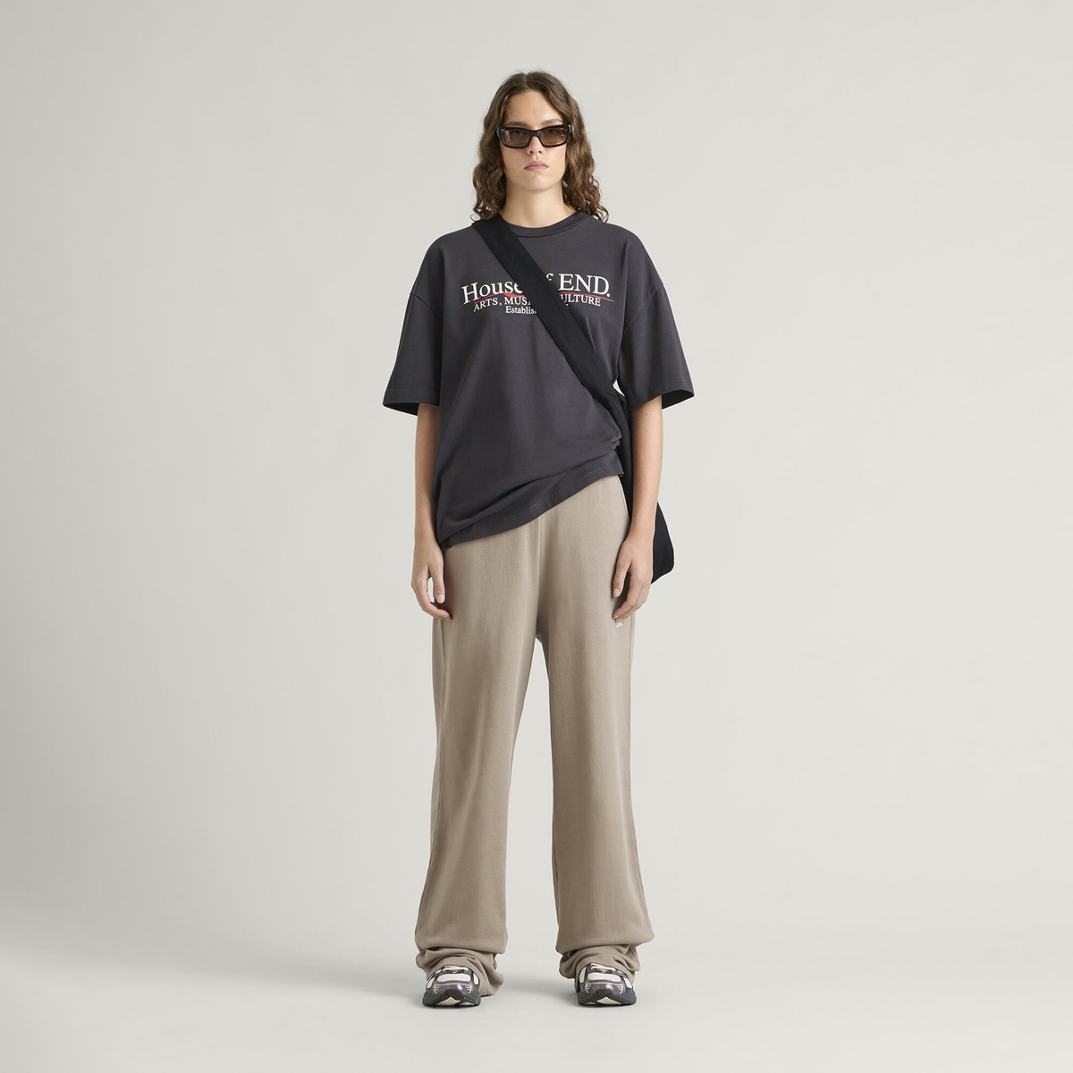 END. Underline T-shirt in Cinder Black