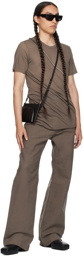Rick Owens Silver Crossbody Snake Chain Necklace
