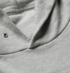 visvim - Jumbo Logo-Appliquéd Mélange Loopback Cotton-Jersey Hoodie - Men - Gray