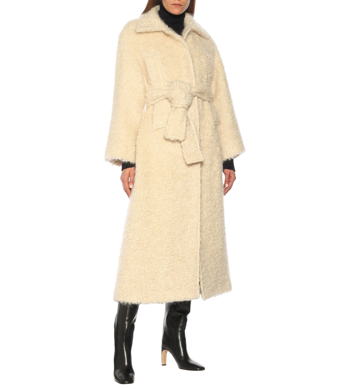 Jil Sander Belted mohairblend coat Jil Sander