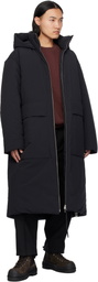 Jil Sander Black Hooded Down Coat