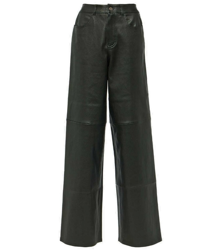 Photo: Stouls High-rise leather wide-leg pants