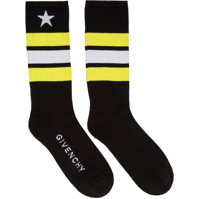 Photo: Givenchy Black Stripes and Star Socks