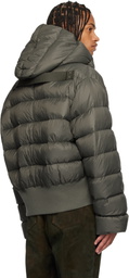 Rick Owens Khaki Concordians Hooded Down Jacket