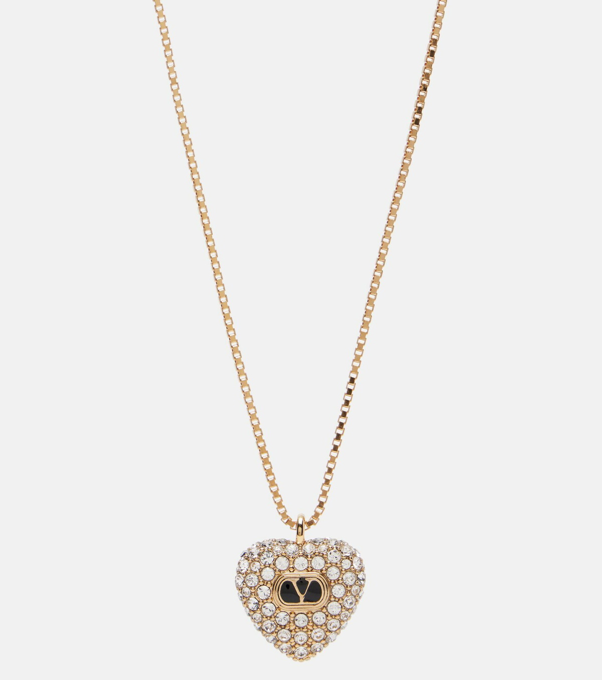 Valentino Cœur Royal embellished pendant necklace