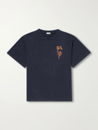 SECOND / LAYER - GGG Printed Cotton-Jersey T-Shirt - Blue