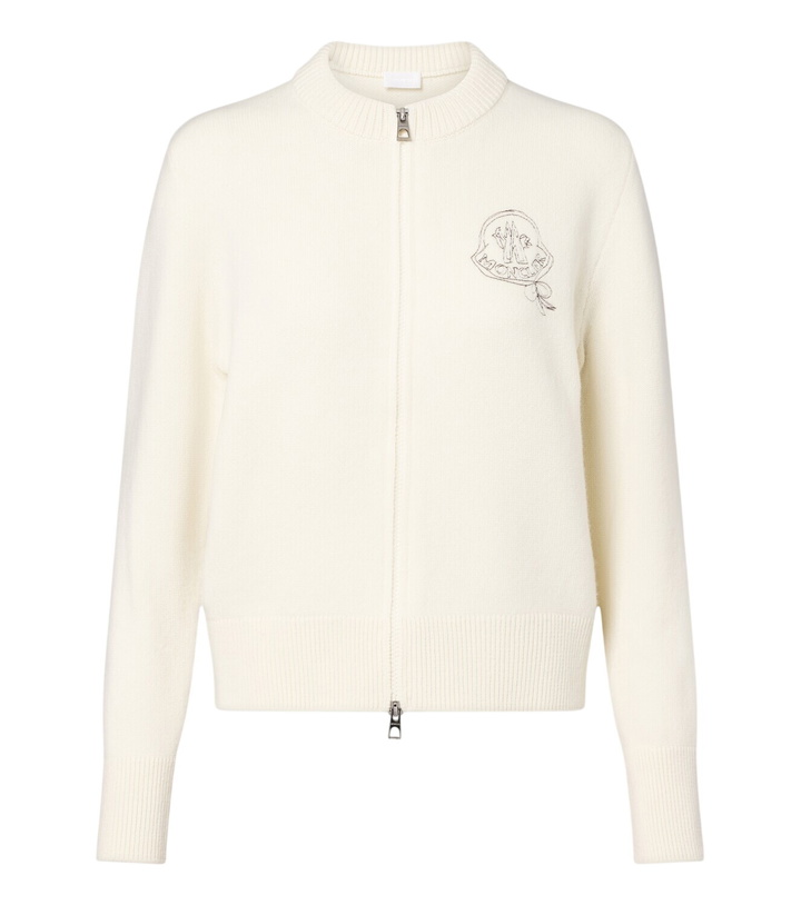 Photo: Moncler Embroidered wool and cashmere cardigan